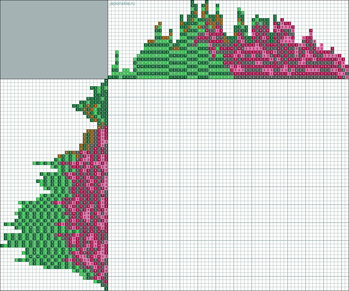 Японские кроссворды цветные маленькие