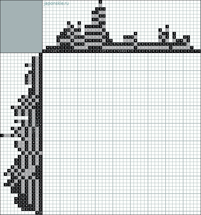 Японские кроссворды картинки черно белые