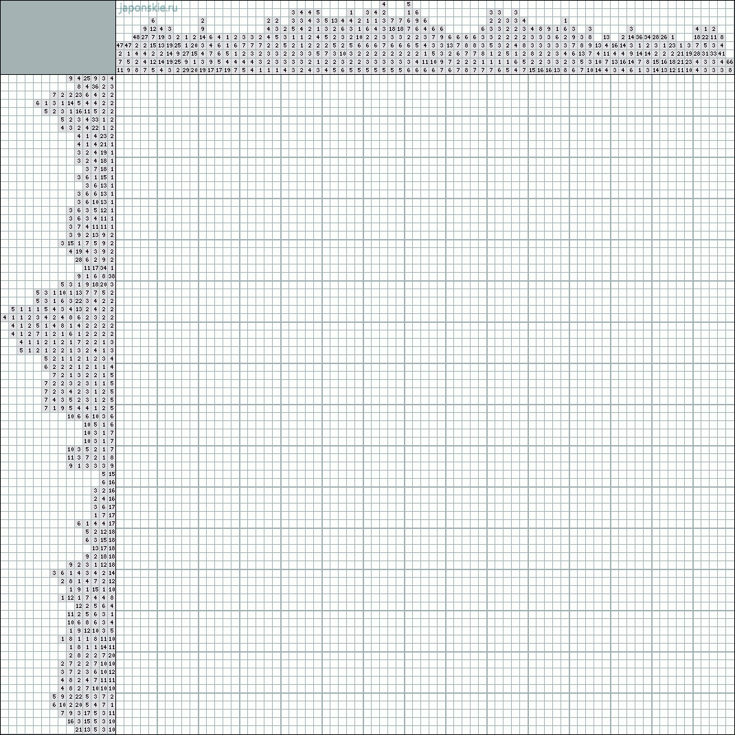 Японские кроссворды черно белые